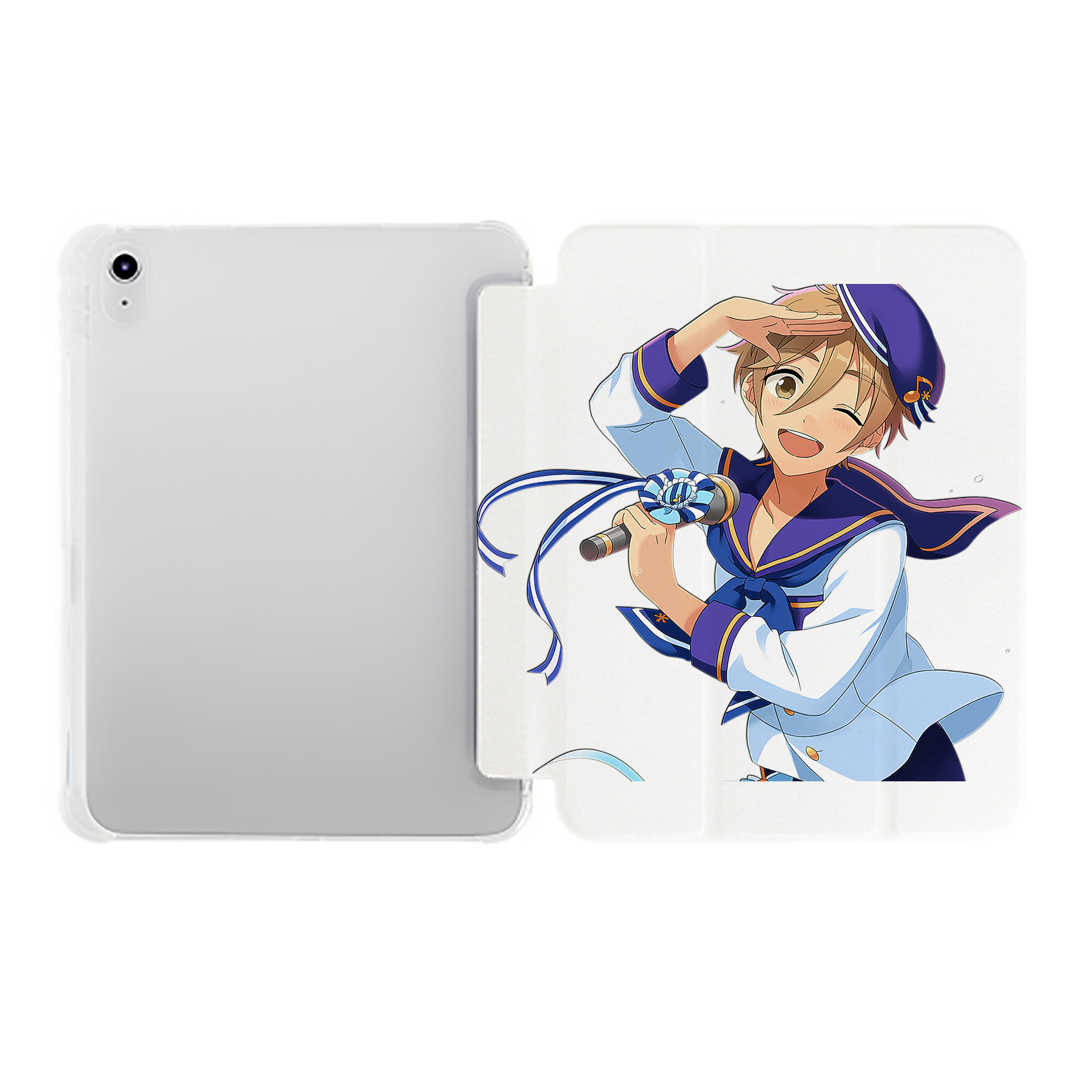 （画像用） あんさんぶるスターズ! Ensemble Stars IPad ケース ペン収納付き 三つ折りスタンド PUレザー×シリコン 対応機種9.5/10.5/10.9インチ